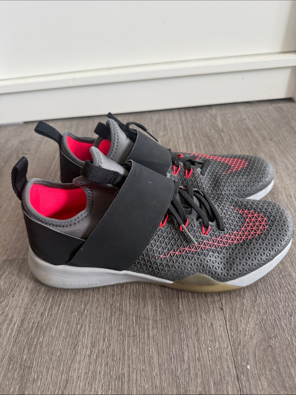 Nike Gray and Hot Pink Women's Athletic Training Shoes